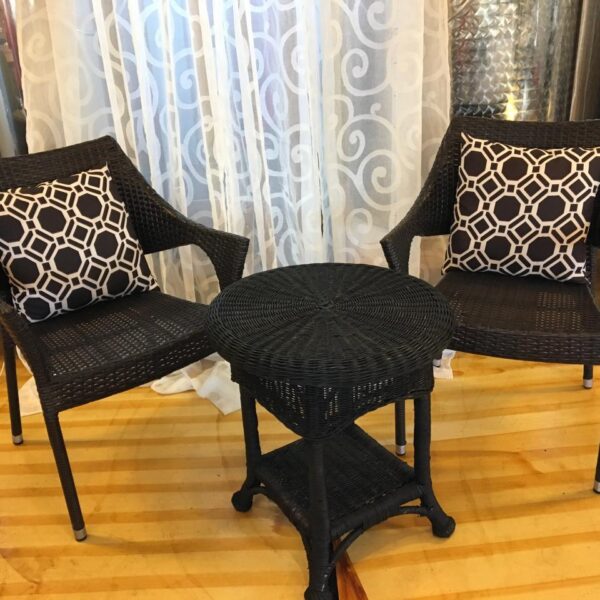 Black, Wicker Side Tables, Assorted Types