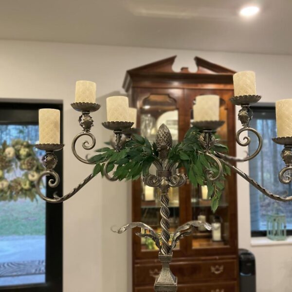 Guilded, Ornate 5 Ft Candelabra