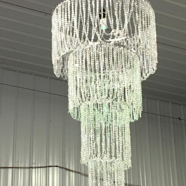 Crystal "Inverse Wedding Cake" Chandelier (5 Ft Long)