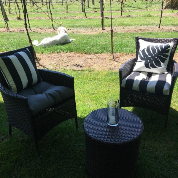 Black, Wicker Side Tables, Assorted Types