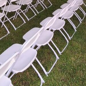 White Metal Folding Chair