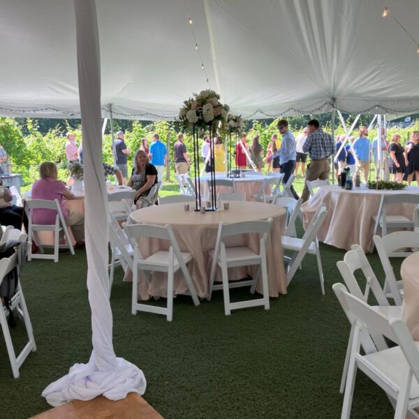 White Resin Folding Chair