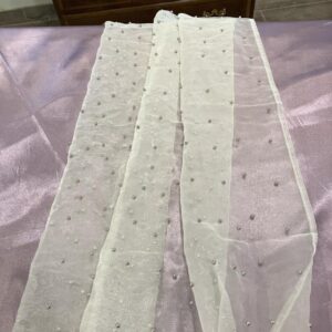 Sheer Curtains With Silver Studding, Around Perimeter Of Tiki Gazebo (Per Pr)