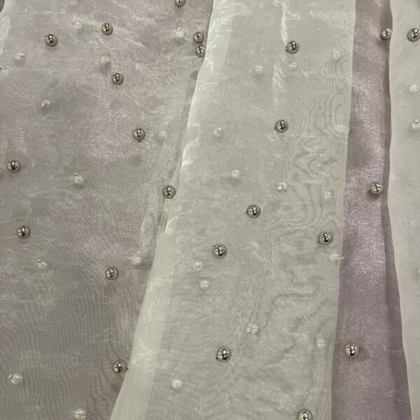 Sheer Curtains With Silver Studding, Around Perimeter Of Tiki Gazebo (Per Pr)