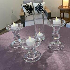 PetiteglasscandlesticksandpetiteglasscylindervaseJPG