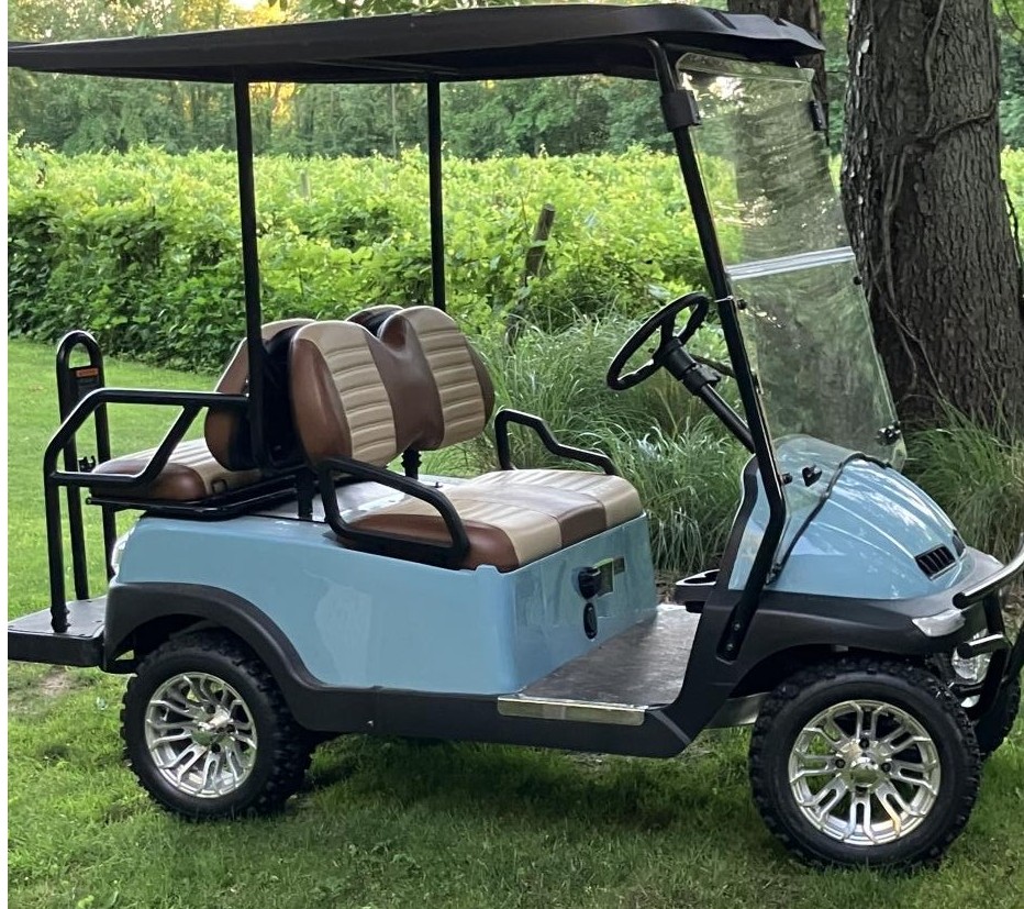 Robin Egg Blue Golf Cart, 4 Seater