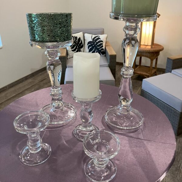 Glass Candlestick, Large