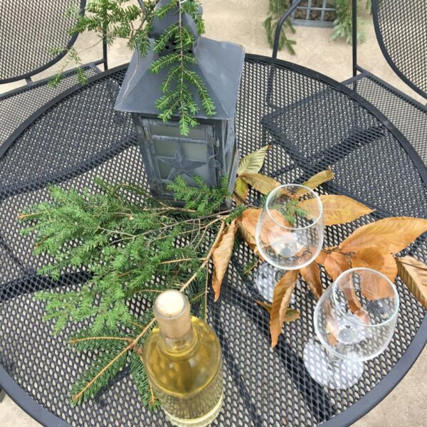 Black Metal Bistro Table 30" Diameter