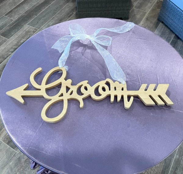 Wooden Bride Groom Signs