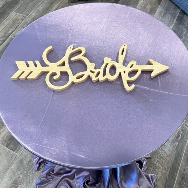 Wooden Bride Groom Signs