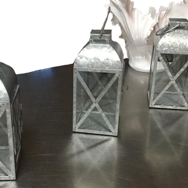Galvanized Lantern, 7"
