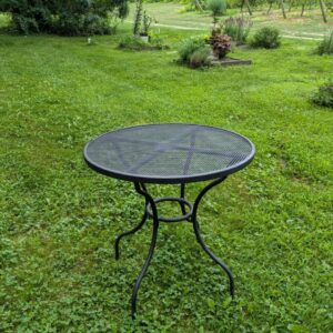 Black Metal Bistro Table 30" Diameter