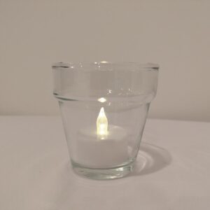 Glass votive candle holder