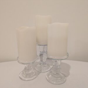 Glass Candlestick, Large