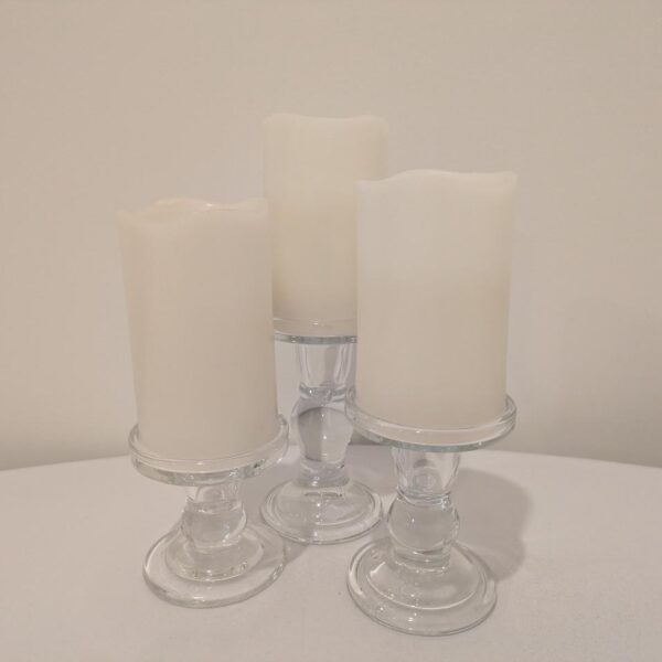 Glass Candlestick, Large