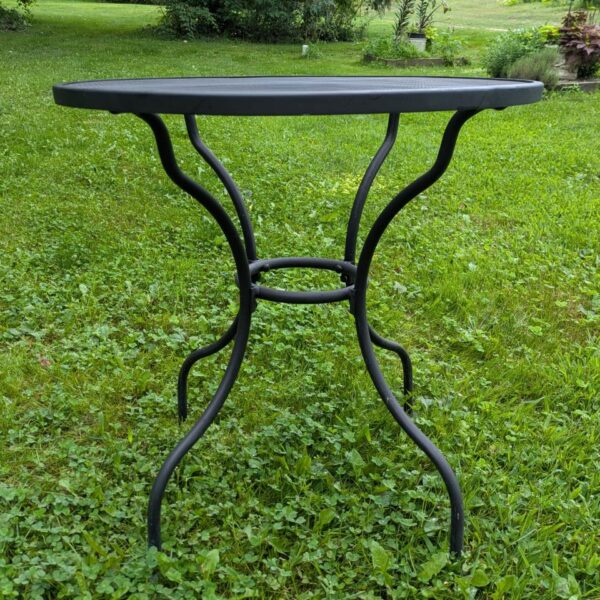 Black Metal Bistro Table 30" Diameter