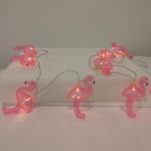 Pink Flamingo String Lights, Battery Operated